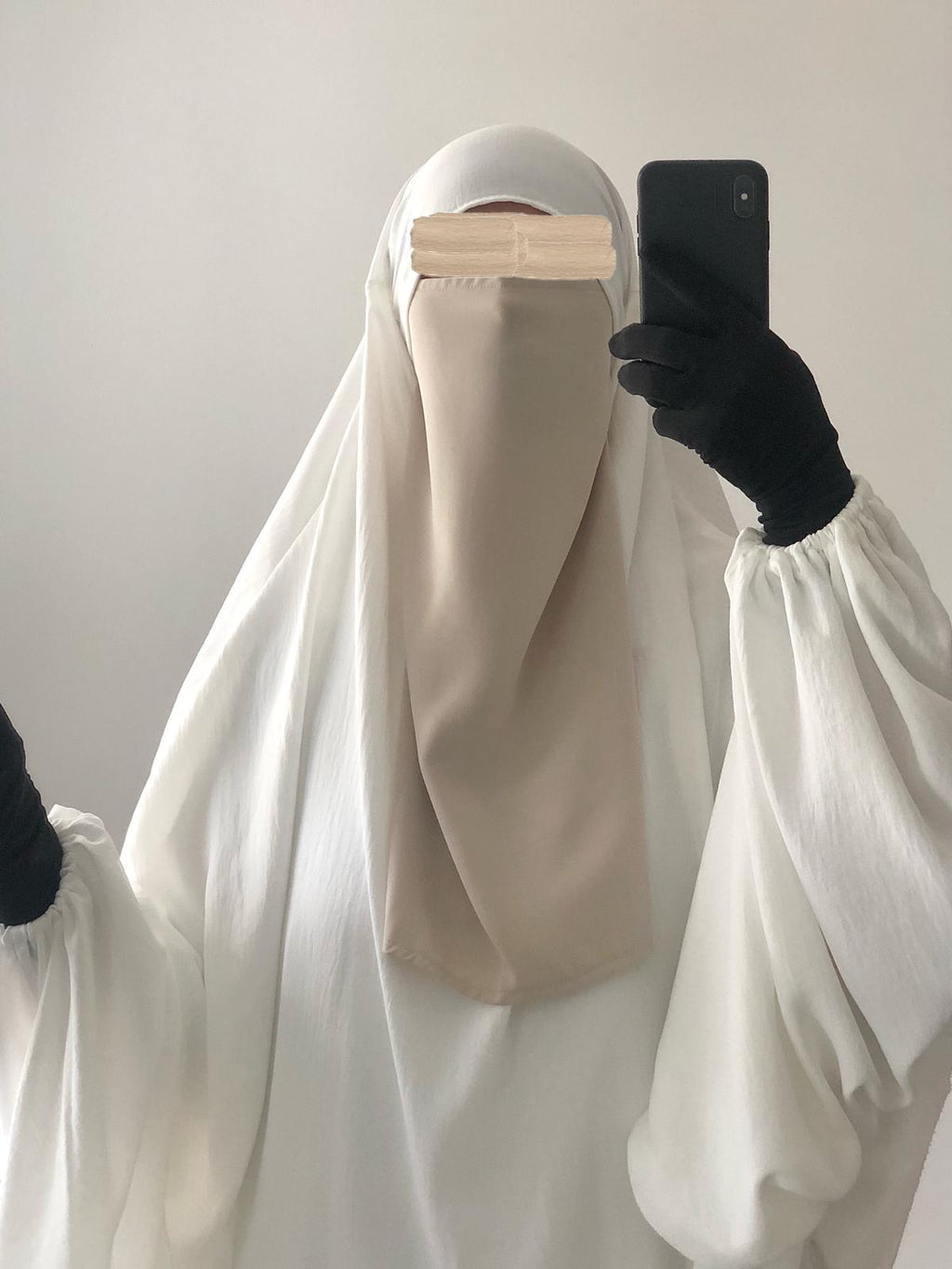 Niqab-half Soie De Medine