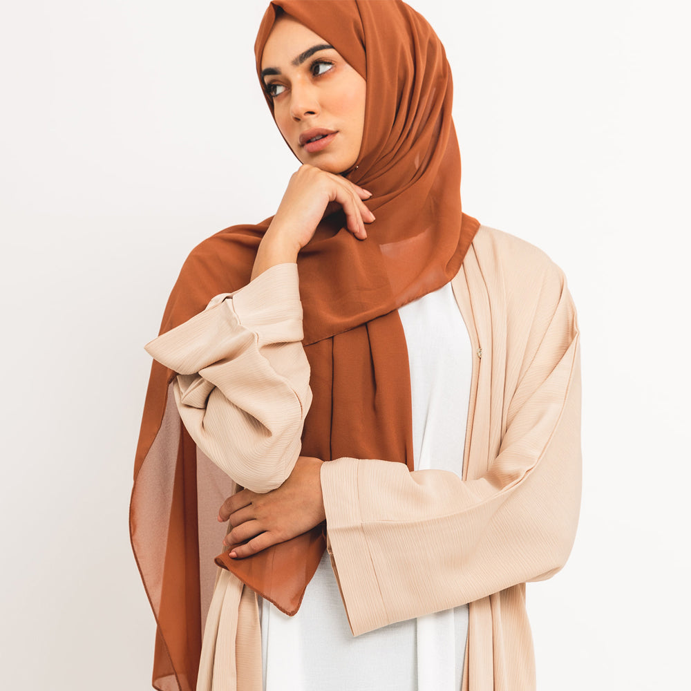 Abaya ouverte essentielle crème