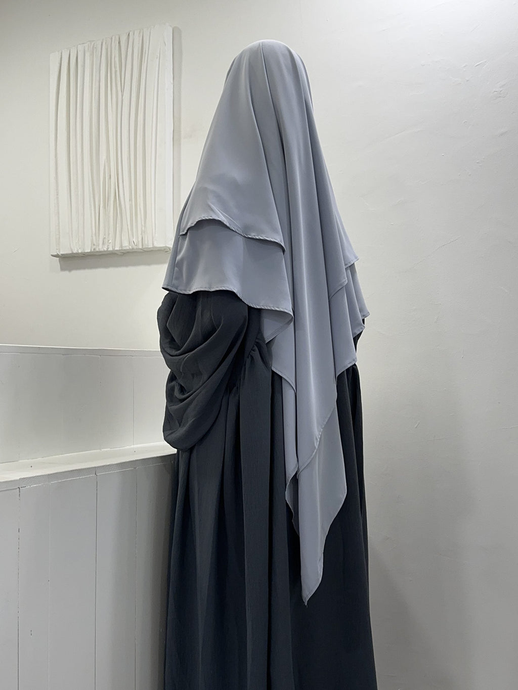 Khimar 2 Voiles Soie De Medine ( Qualite Premium )