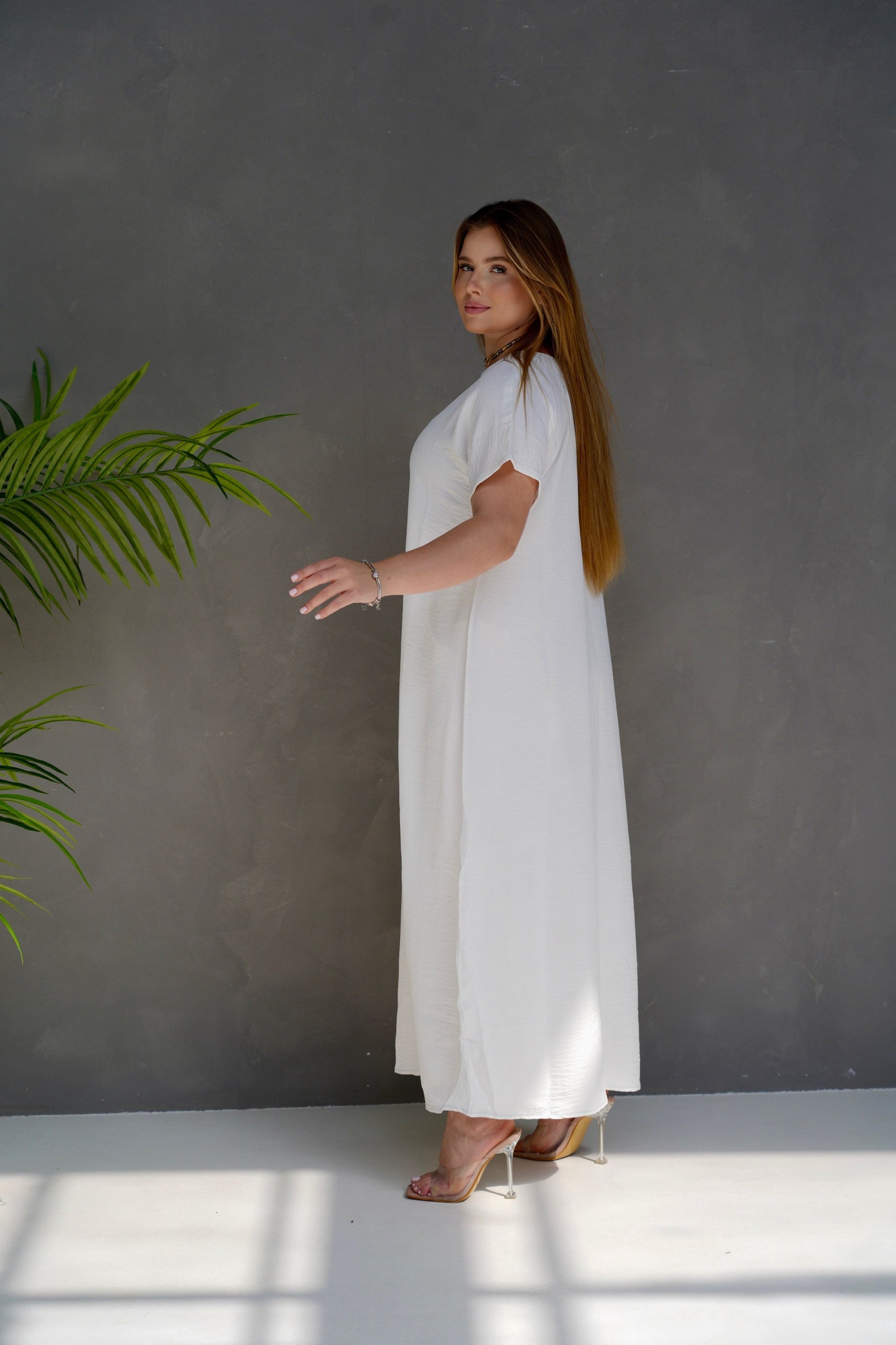 Robe en coton blanc